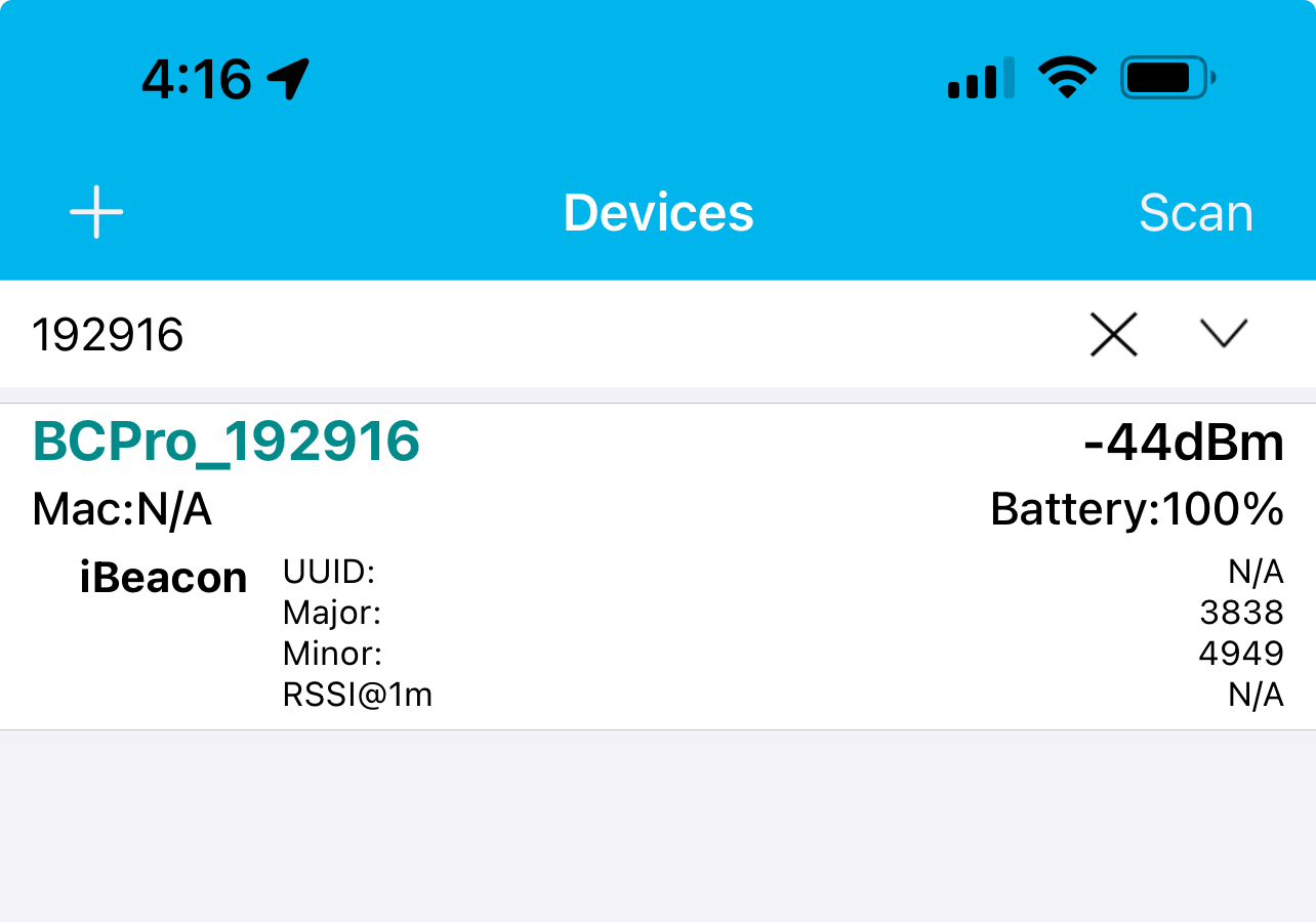 apple version main screen – Blue Charm Beacons